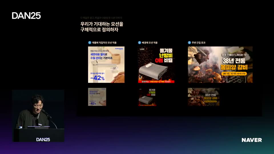 이미지 투 모션에서 모션 유형을 분류하는 슬라이드 캡처